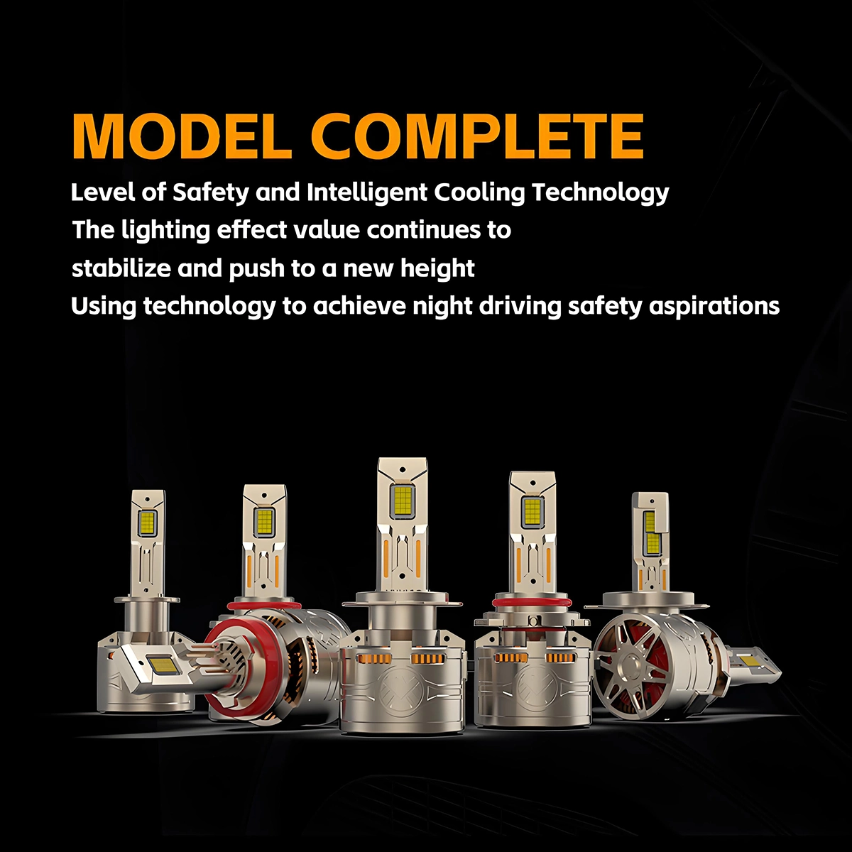Super Bright 6-Copper-Tube Automotive LED Headlights